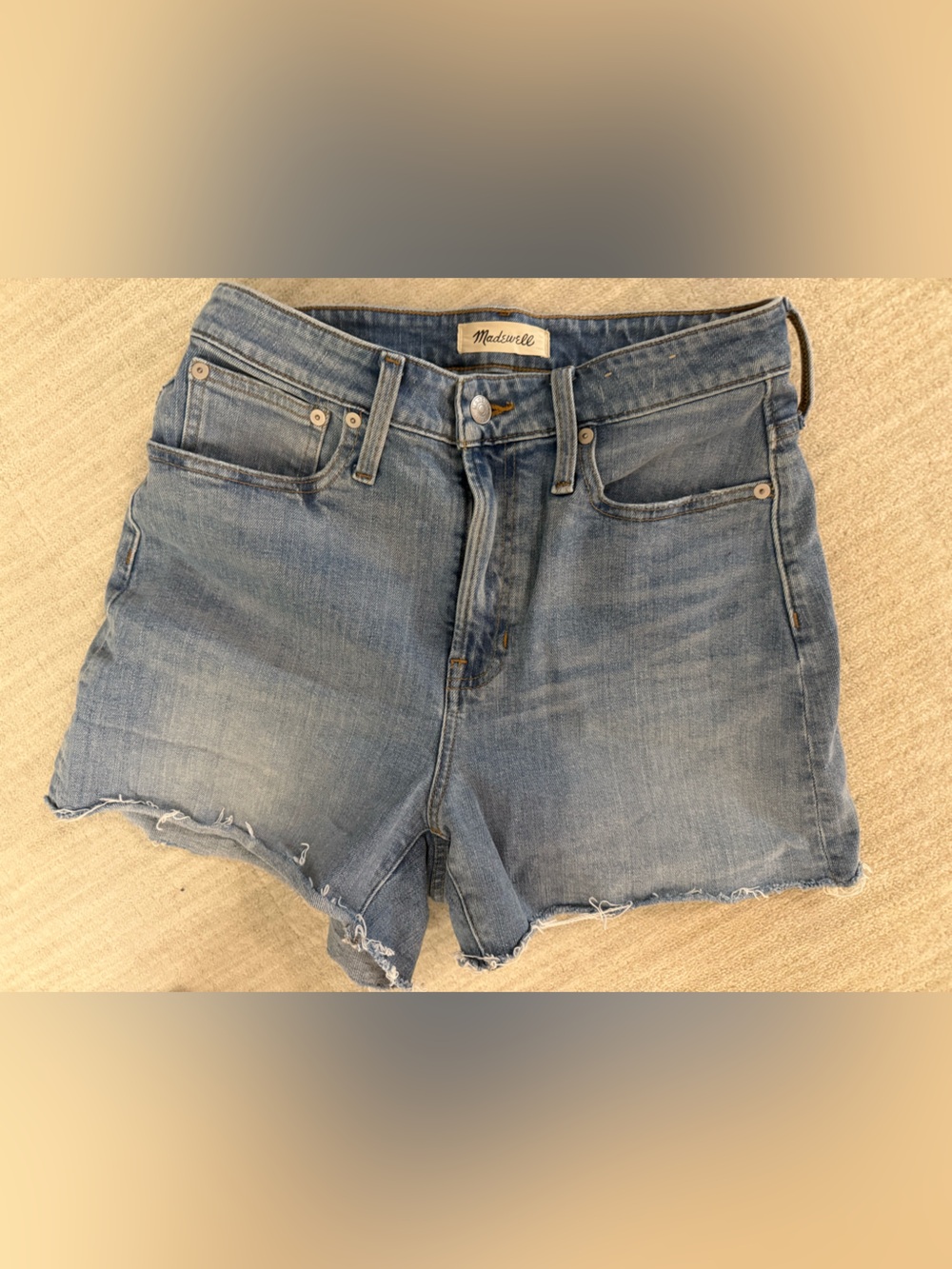 Madewell Women's High-Rise curvy perfect vintage denim shorts